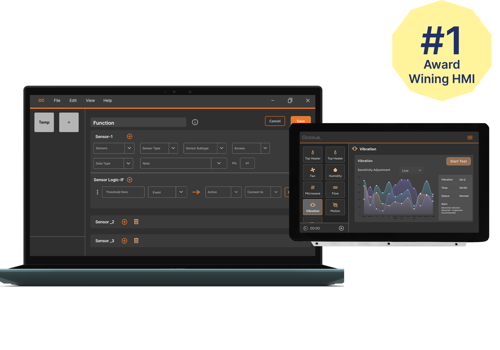 mocke of octolux on pc adn hmi